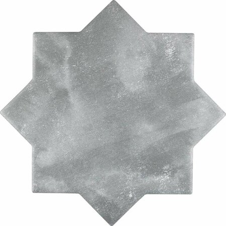 APOLLO TILE Siena 5.35 in. x 5.35 in. Matte Grey Ceramic Star-Shaped Wall and Floor Tile 5.37 sqft/case, 27PK MOR88GRYSTRA